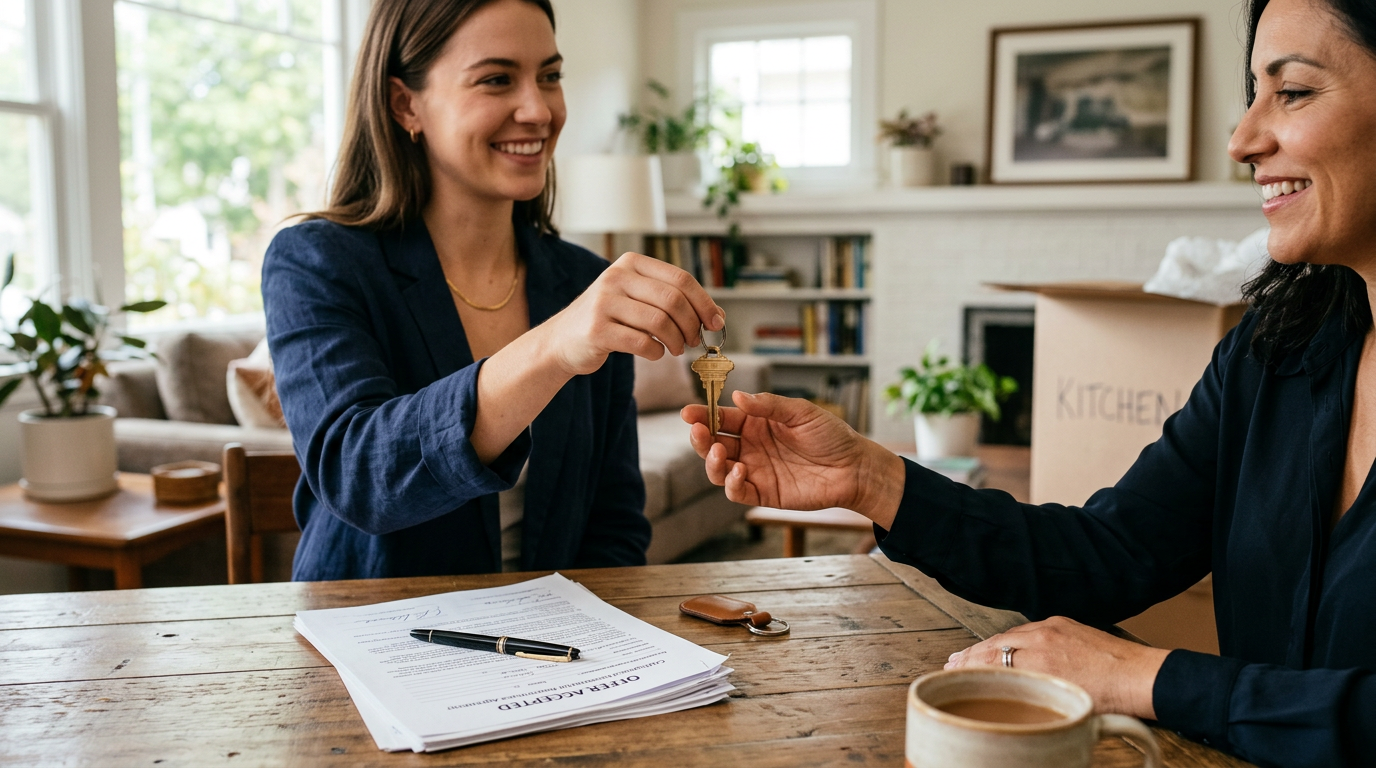 Hand holding key to Ventura County California home