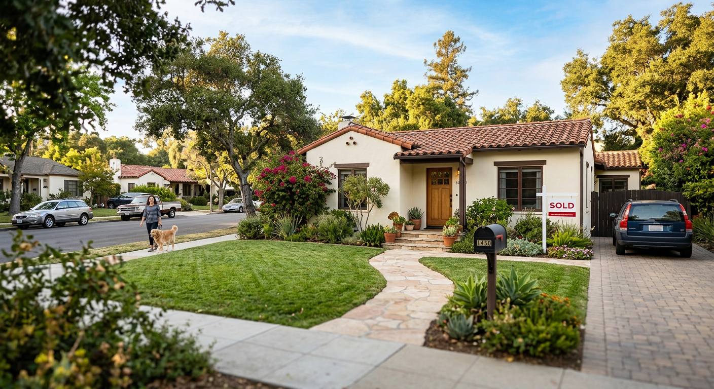 Suburban home exterior in Ventura County California