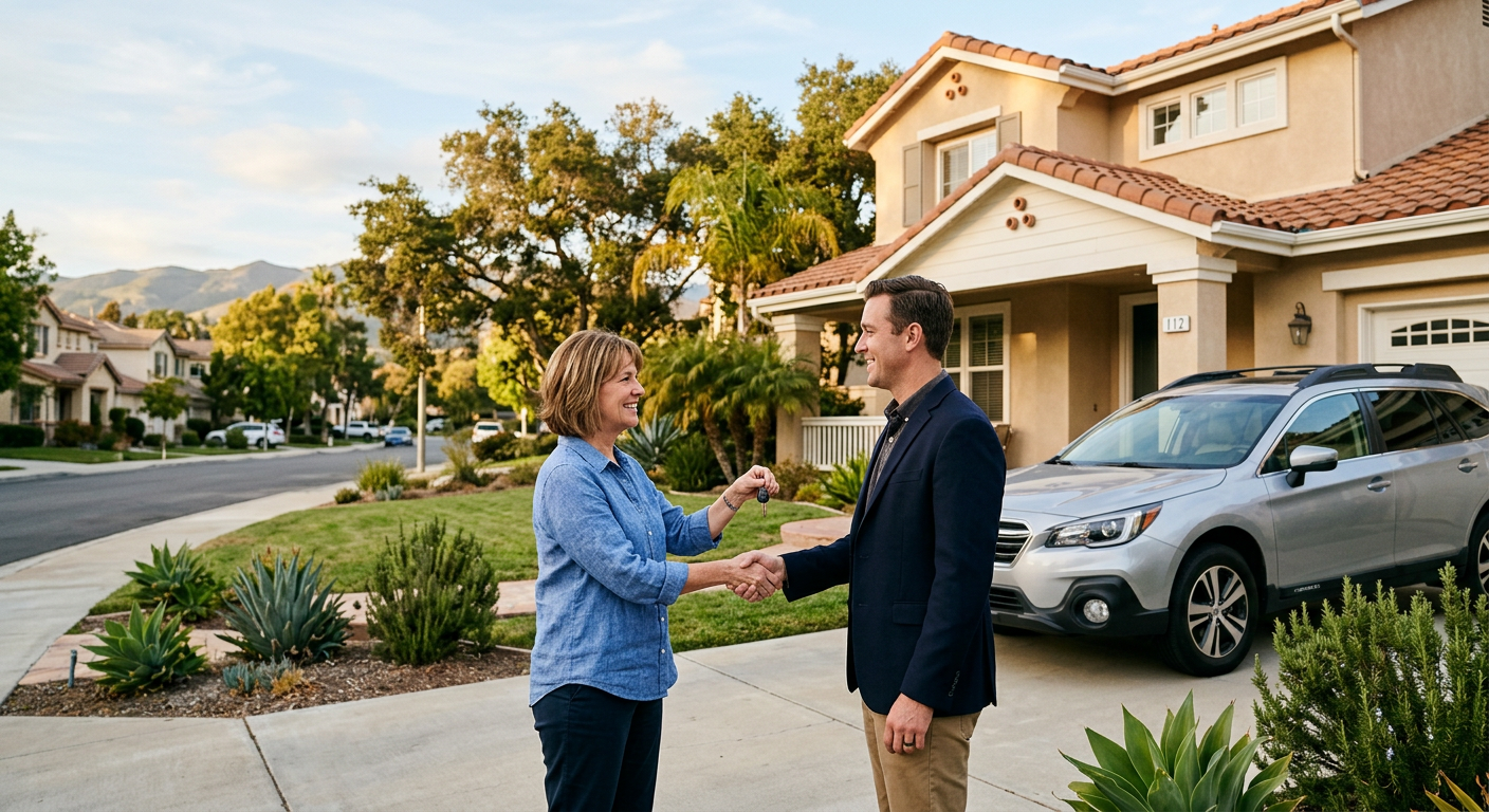 A sunny residential home in Ventura County California