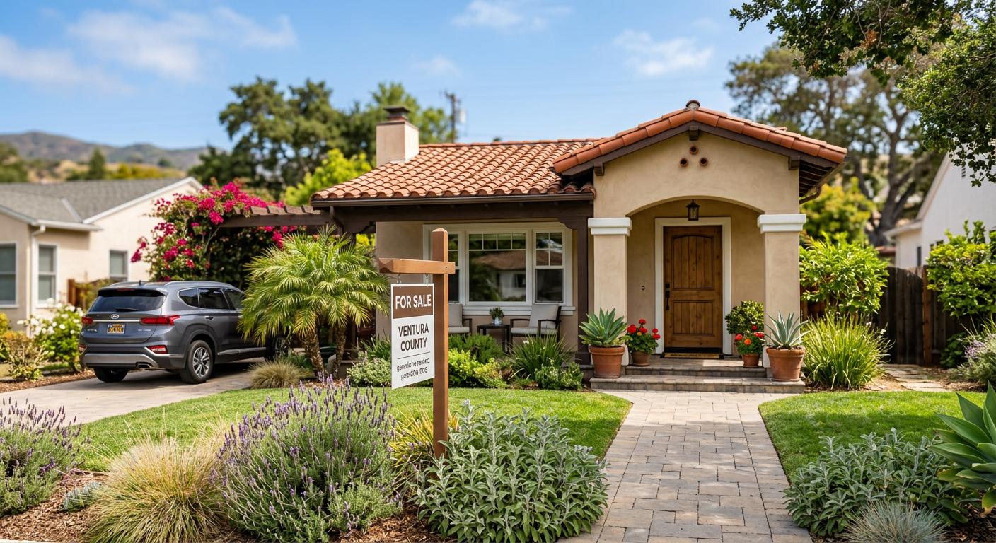 Single family house exterior in Ventura County California
