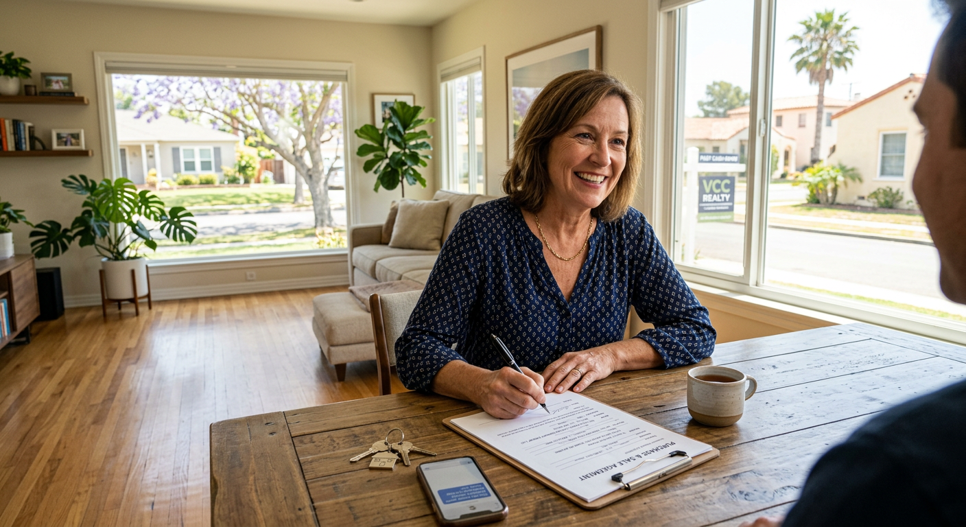 Suburban Ventura County single-family house under warm California sunshine
