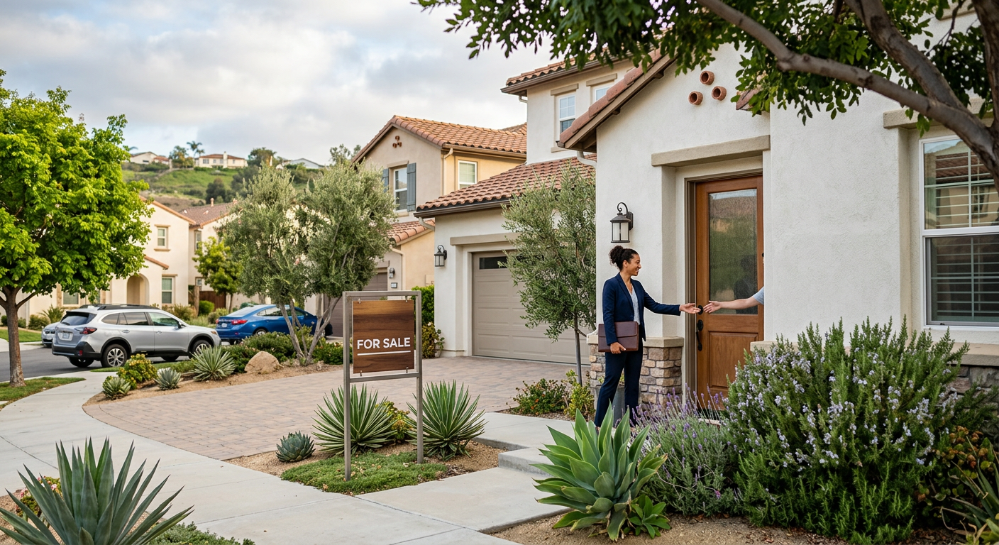 Suburban house exterior in Ventura County California