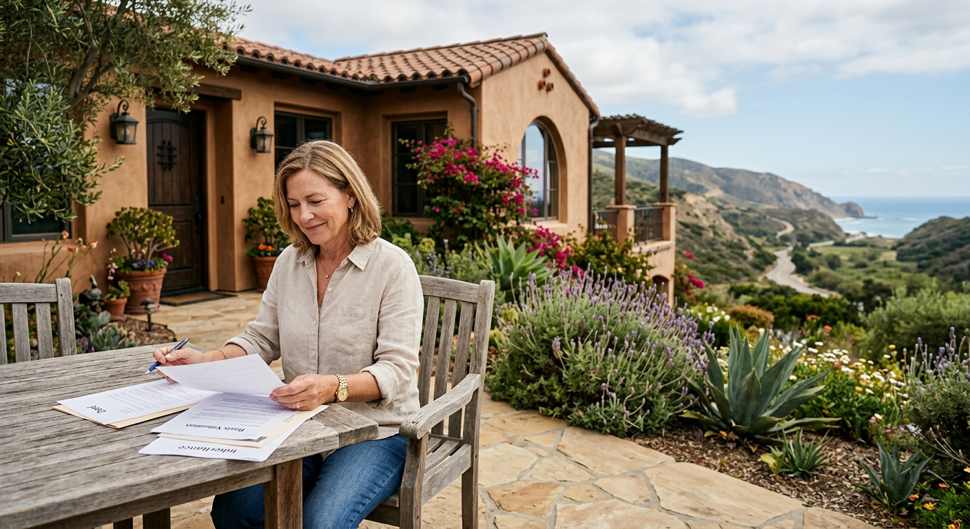 Suburban residential home in Ventura County California representing inherited real estate property.
