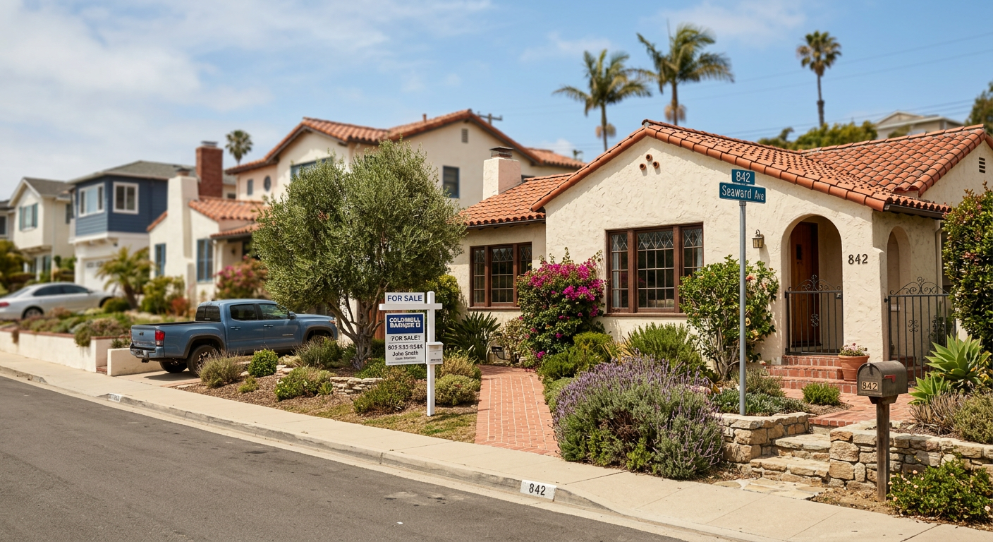Single family residential home exterior in Ventura County California